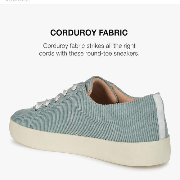 ournee Womens Kinsley Tru Comfort Size 7 Green Corduroy Lace Up Sneakers. - Picture 9 of 9